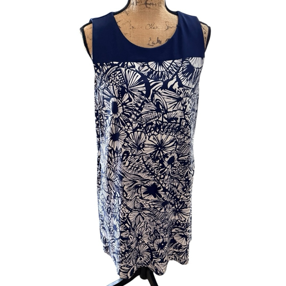 Jude Connally Molly Summer Palm Print Sleeveless Dress Size XL (PTP 19”) NWT - Picture 2 of 7